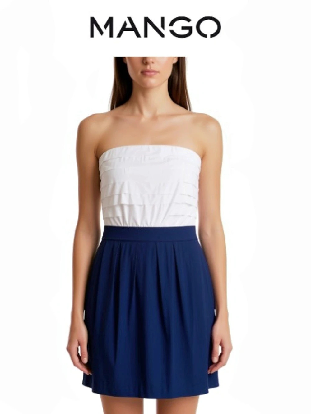 Mango Color Block Mini Dress